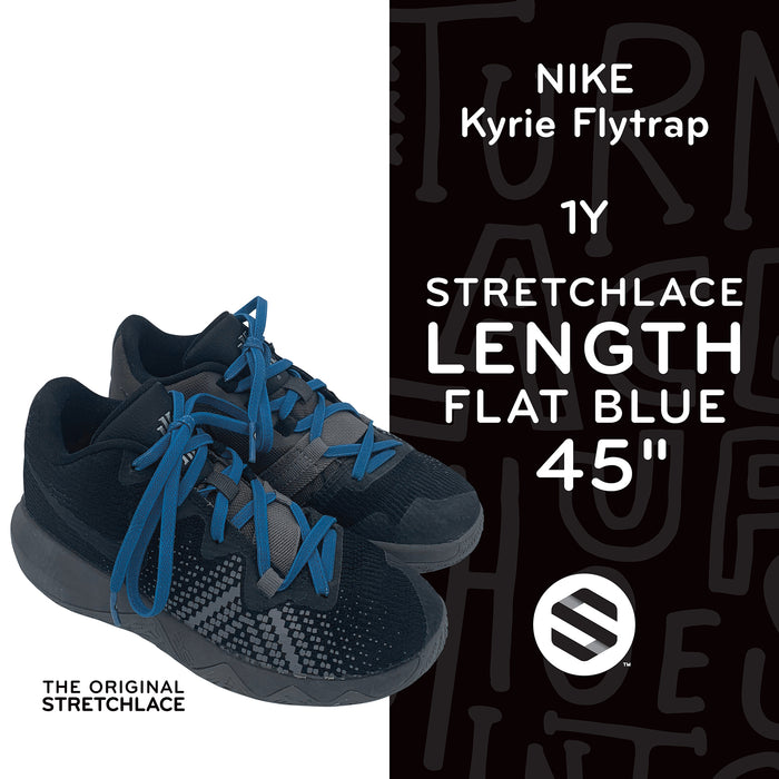 Nike Kyrie Flytrap (Little Kid) with 45 inch 4mm flat Stretchlace elastic shoelaces