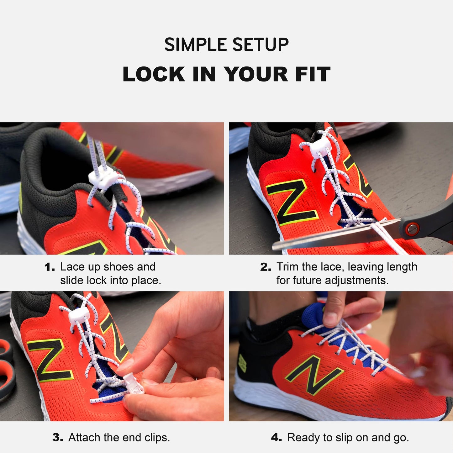 Quick Lock No-Tie Elastic Shoelaces