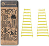 Yellow Tieless Silicone No-Tie Shoelaces