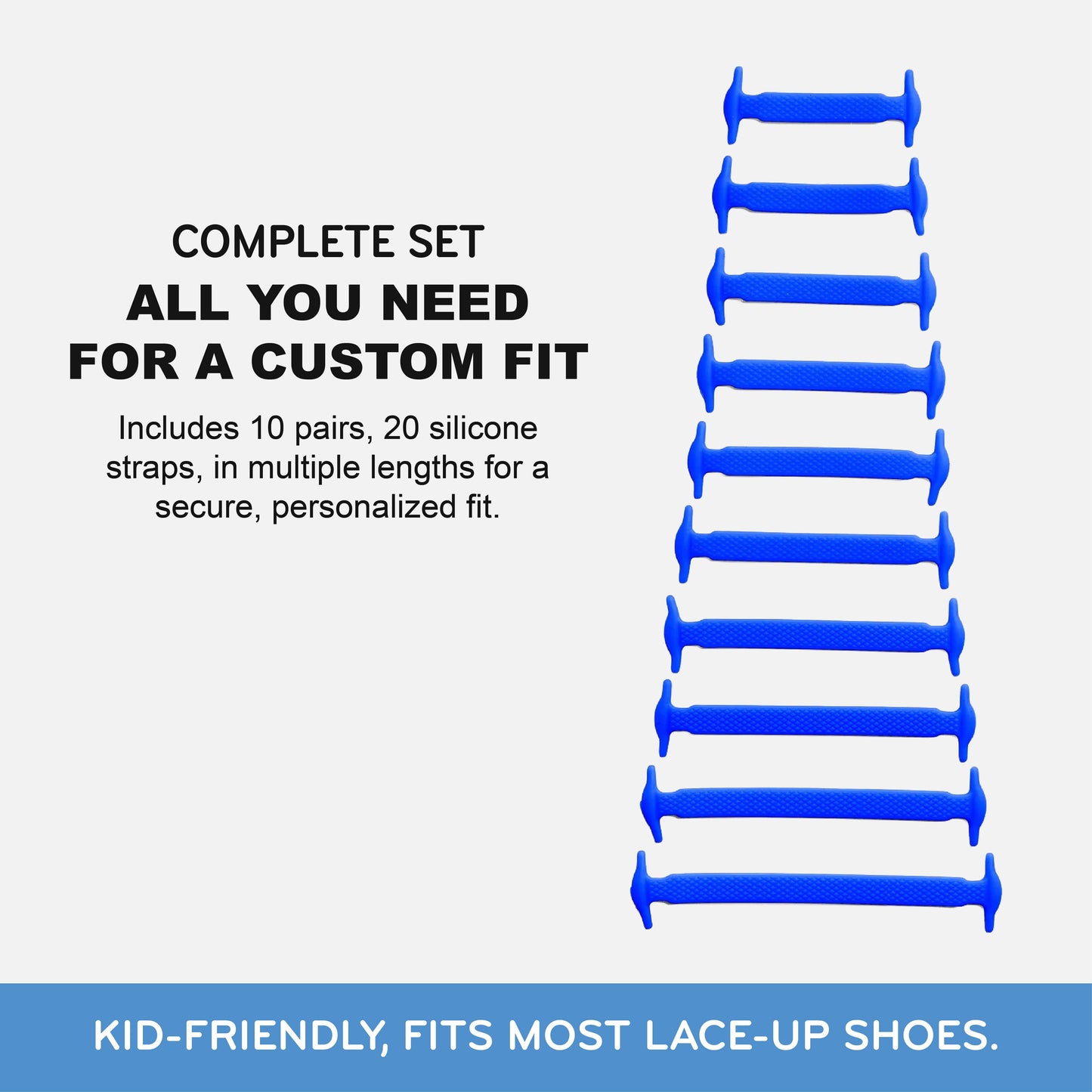Tieless Silicone Elastic Shoelaces | 20 Straps
