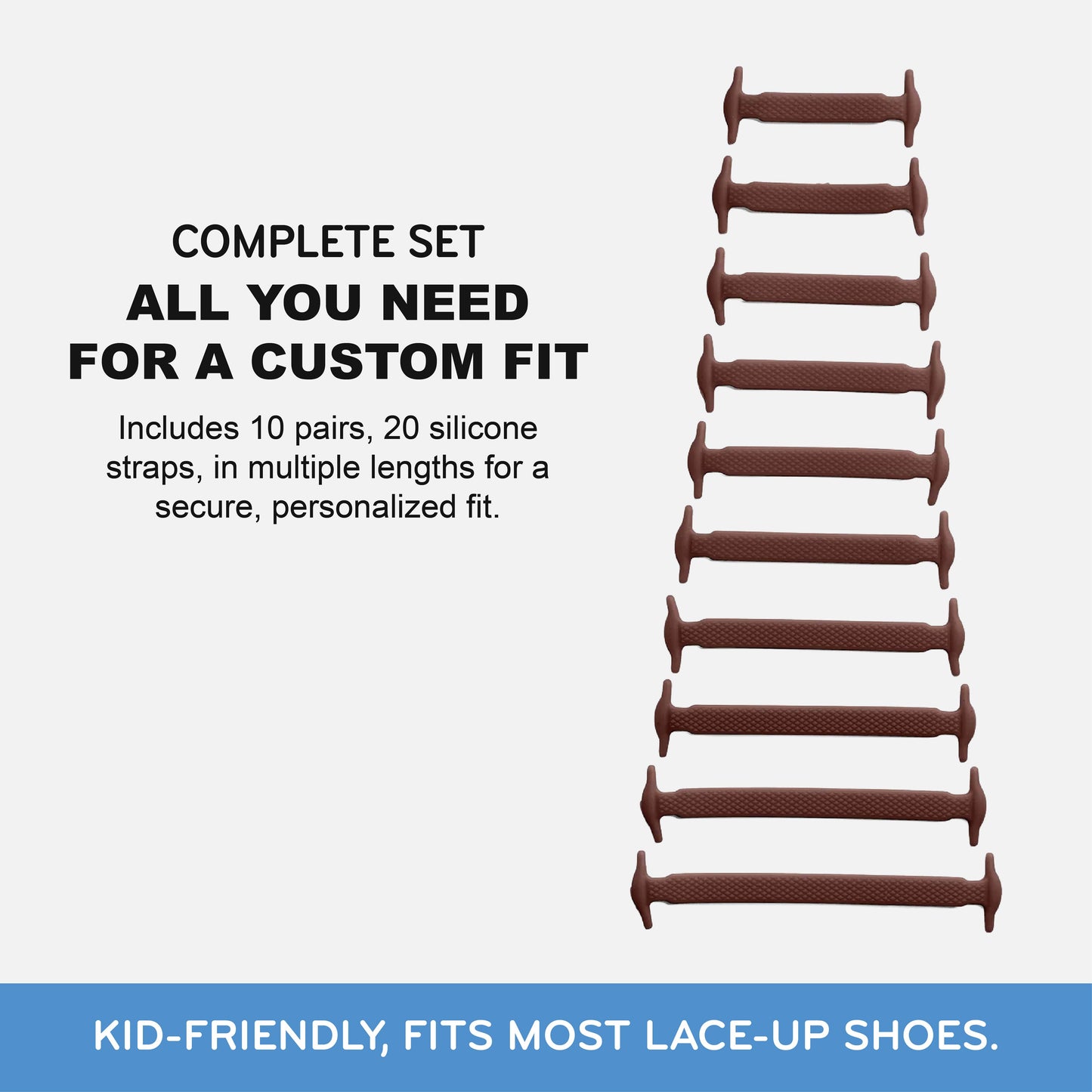 Tieless Silicone Elastic Shoelaces | 20 Straps