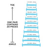 Light Blue Stretchy Tieless Silicone Elastic Shoelaces | 20 Straps