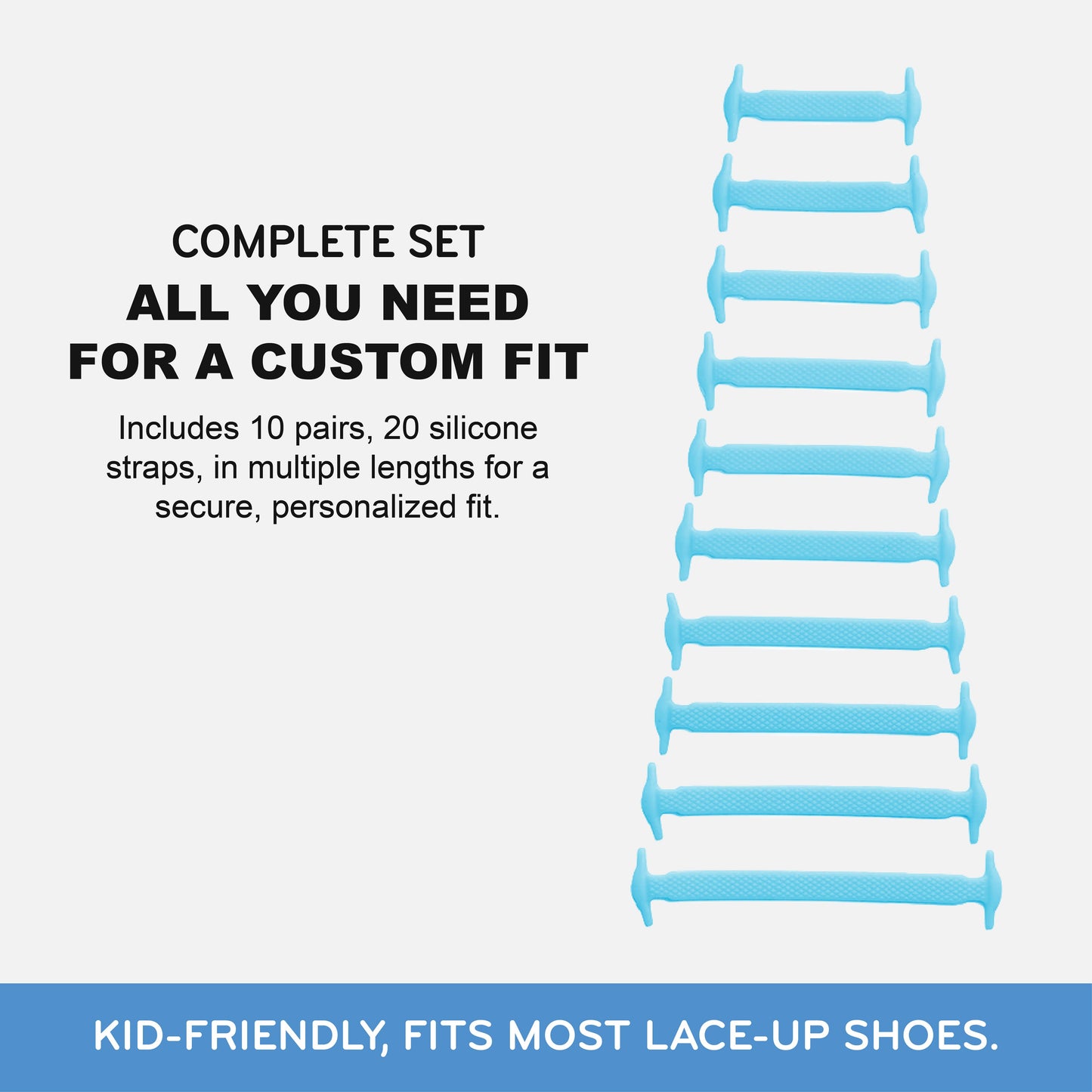 Tieless Silicone Elastic Shoelaces | 20 Straps