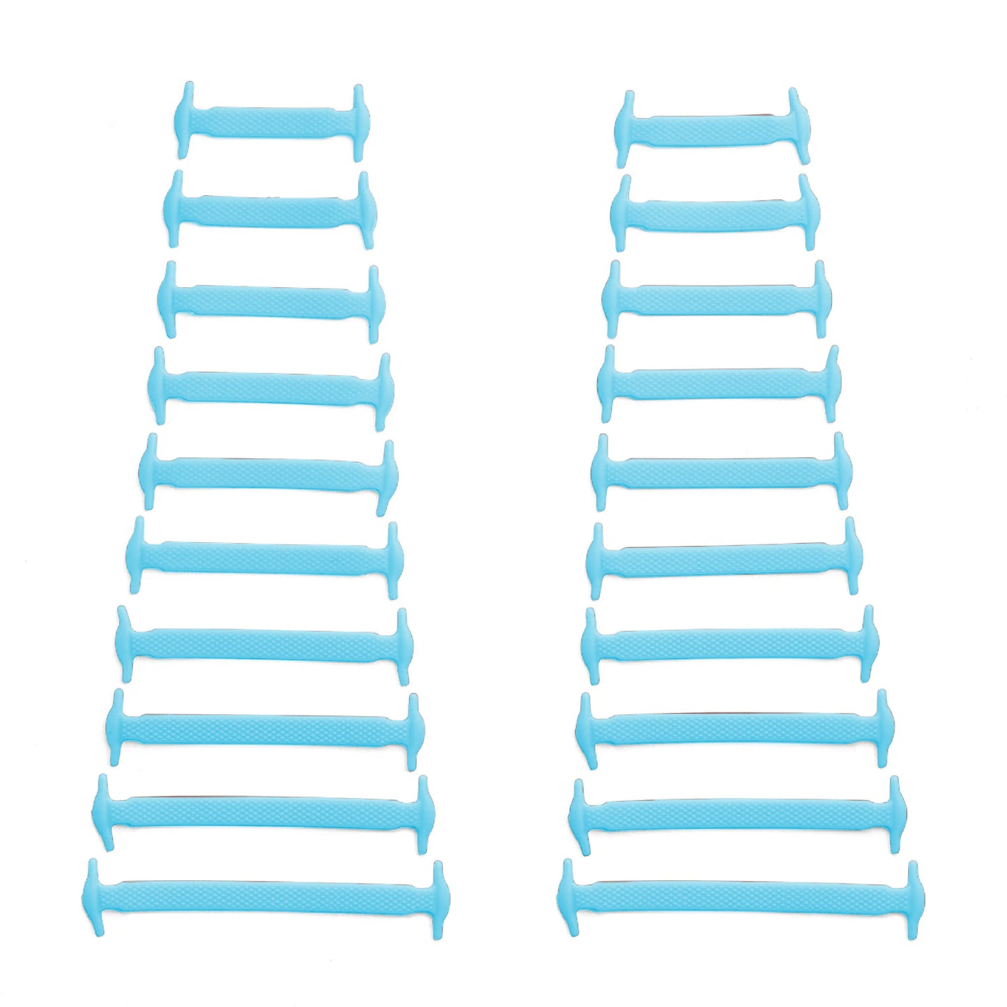 Light Blue Tieless Silicone No-Tie Shoelaces — view 2
