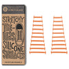Orange Tieless Silicone No-Tie Shoelaces