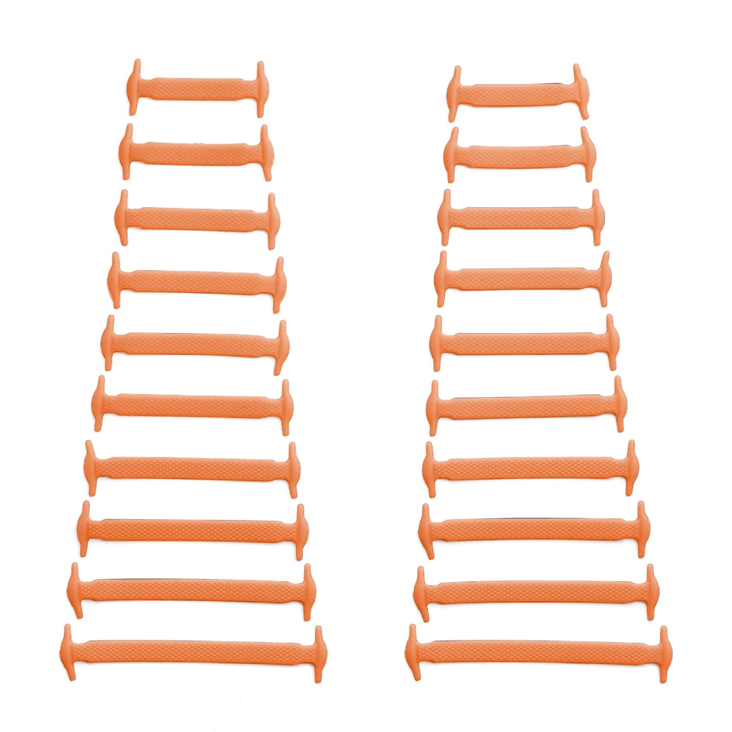 Orange Tieless Silicone No-Tie Shoelaces — view 2