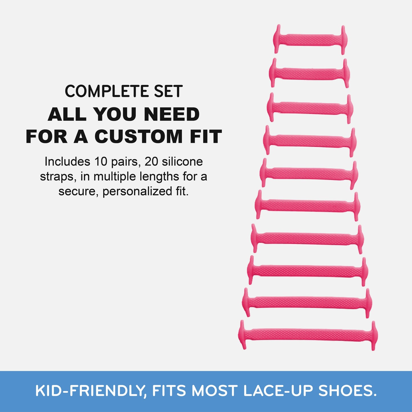 Tieless Silicone Elastic Shoelaces | 20 Straps