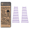 Purple Stretchy Tieless Silicone Elastic Shoelaces | 20 Straps