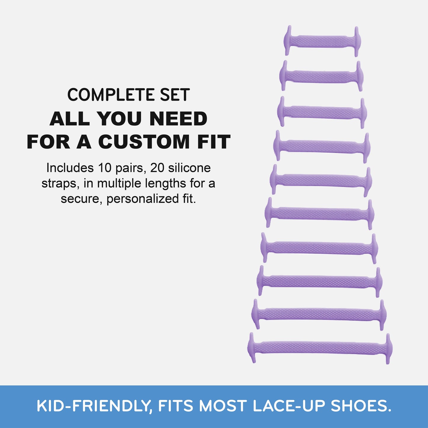 Tieless Silicone Elastic Shoelaces | 20 Straps