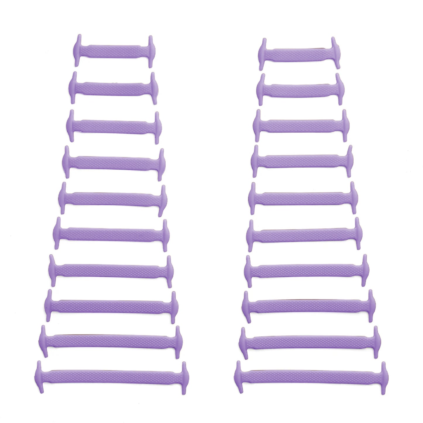 Purple Stretchy Tieless Silicone Elastic Shoelaces | 20 Straps