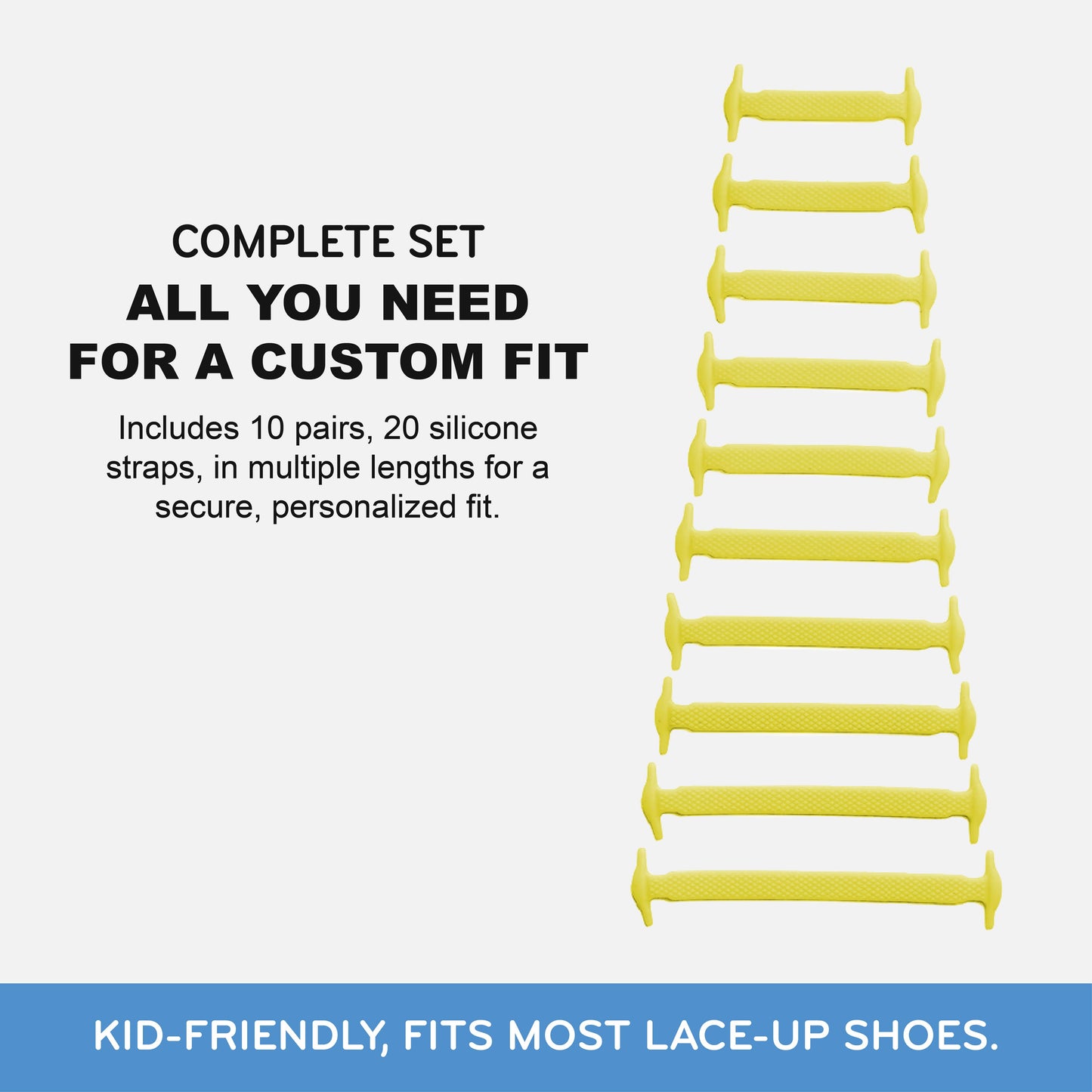 Tieless Silicone Elastic Shoelaces | 20 Straps