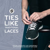 Light Grey Flat No-Tie Elastic Shoelaces — view 3