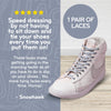 Light Grey Flat No-Tie Elastic Shoelaces — view 4