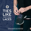 Navy Flat No-Tie Elastic Shoelaces — view 3