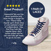 Navy Flat No-Tie Elastic Shoelaces — view 4