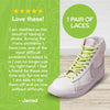 Neon Green Flat No-Tie Elastic Shoelaces — view 4
