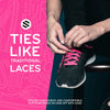 Neon Pink Flat No-Tie Elastic Shoelaces — view 3