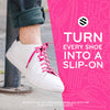 Neon Pink Flat No-Tie Elastic Shoelaces — view 7
