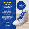 Royal Blue Flat No-Tie Elastic Shoelaces — view 4