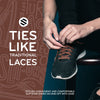 Brown Flat No-Tie Elastic Shoelaces — view 3