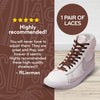 Brown Flat No-Tie Elastic Shoelaces — view 4