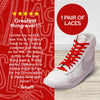 Red Orange Flat No-Tie Elastic Shoelaces — view 4