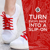 Red Orange Flat No-Tie Elastic Shoelaces — view 7