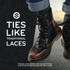 Black Round No-Tie Elastic Shoelaces — view 3
