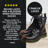 Black Round No-Tie Elastic Shoelaces — view 4