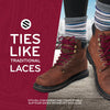 Dark Red Round No-Tie Elastic Shoelaces — view 3