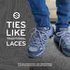 Light Grey Round No-Tie Elastic Shoelaces — view 3