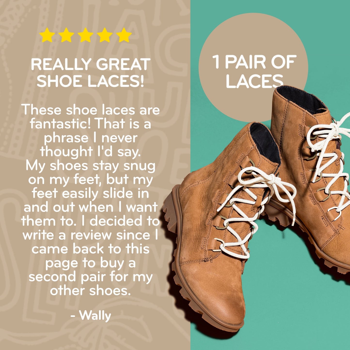 Ivory Round No-Tie Elastic Shoelaces — view 4