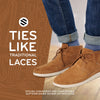 Light Brown Round No-Tie Elastic Shoelaces — view 3