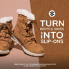 Light Brown Round No-Tie Elastic Shoelaces — view 7