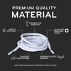 White Round No-Tie Elastic Shoelaces — view 5