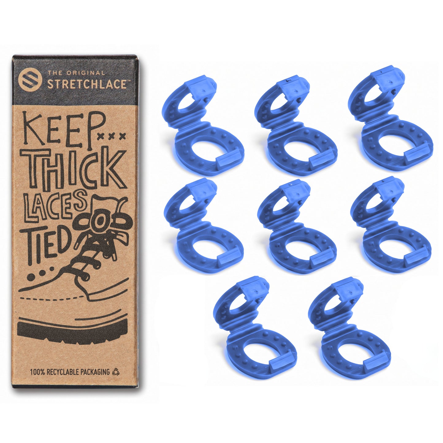 Blue Knot Bow Clips XL Shoelace Accessory