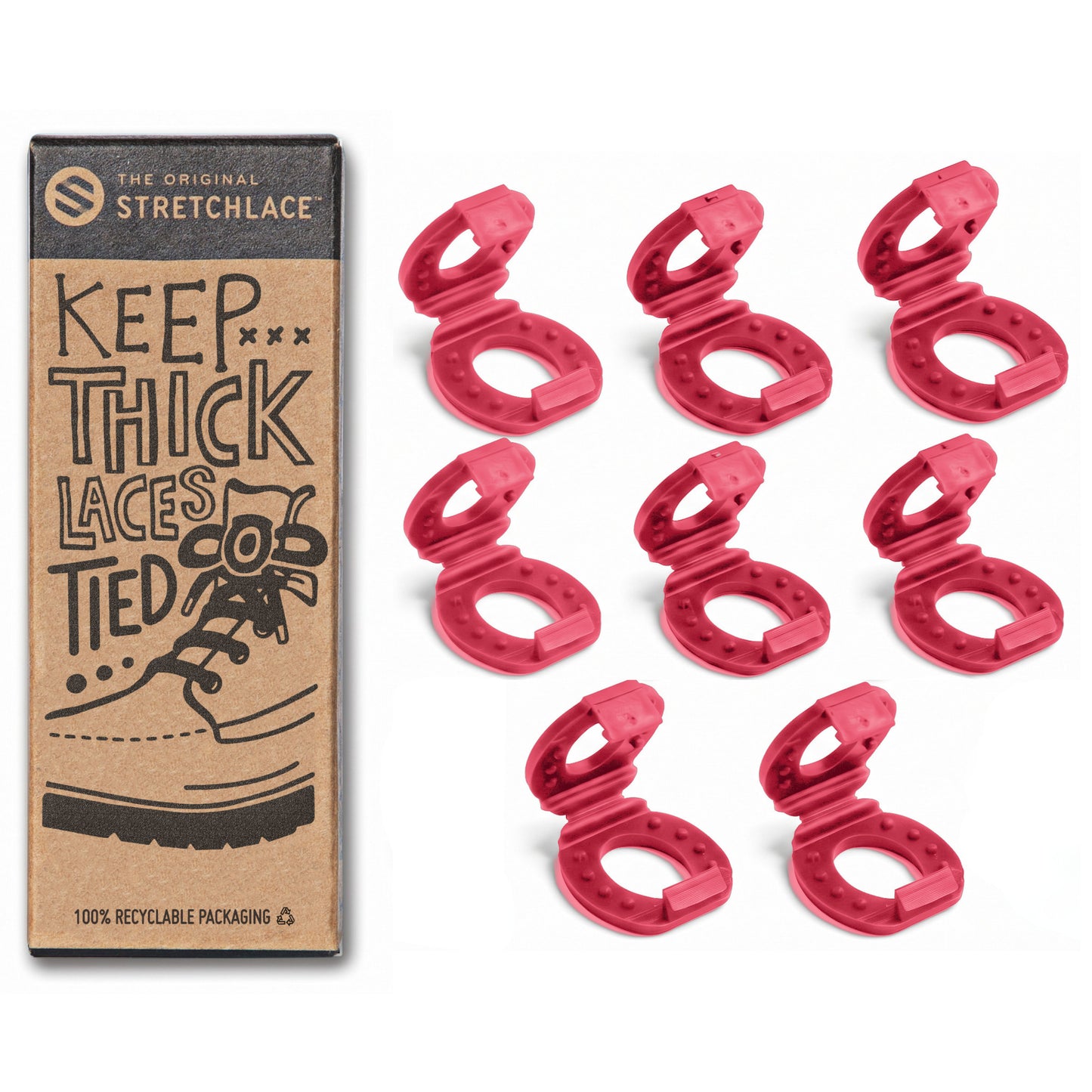 Red Knot Bow Clips XL Shoelace Accessory