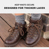 Black Knot Bow Clips XL, holding the bow on thick boot laces