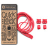 Red Quick-Lock No-Tie Elastic Shoelaces