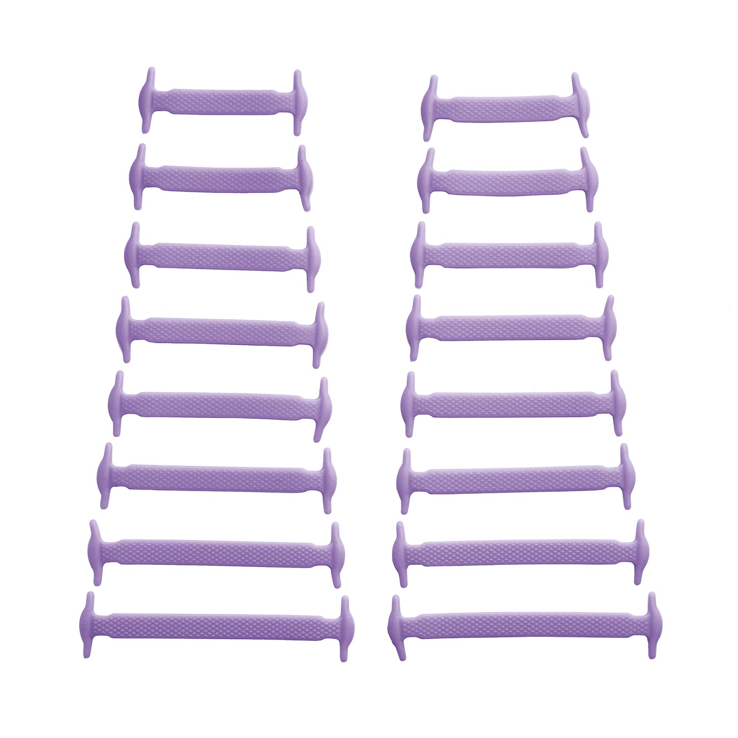 Purple Stretchy Tieless Silicone Elastic Shoelaces | 16 Straps