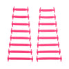 Pink Stretchy Tieless Silicone Elastic Shoelaces | 16 Straps