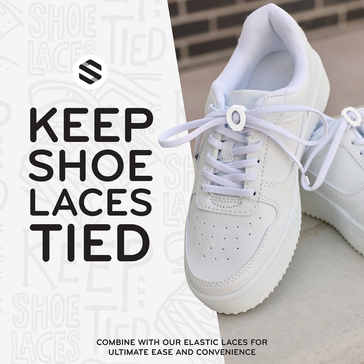 White Knot Bow Clip Shoelace Accessory – The Original Stretchlace