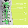 Green Quick Lock No Tie Elastic Shoelaces