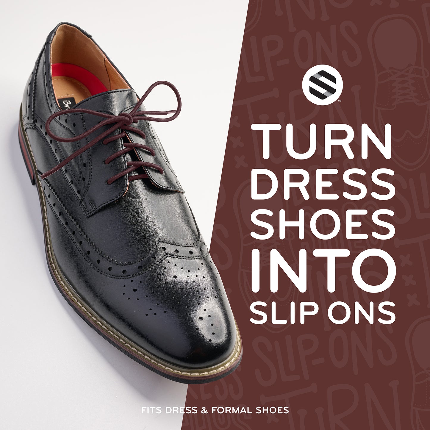Dark Brown Round Elastic Dress Shoe Laces – The Original Stretchlace