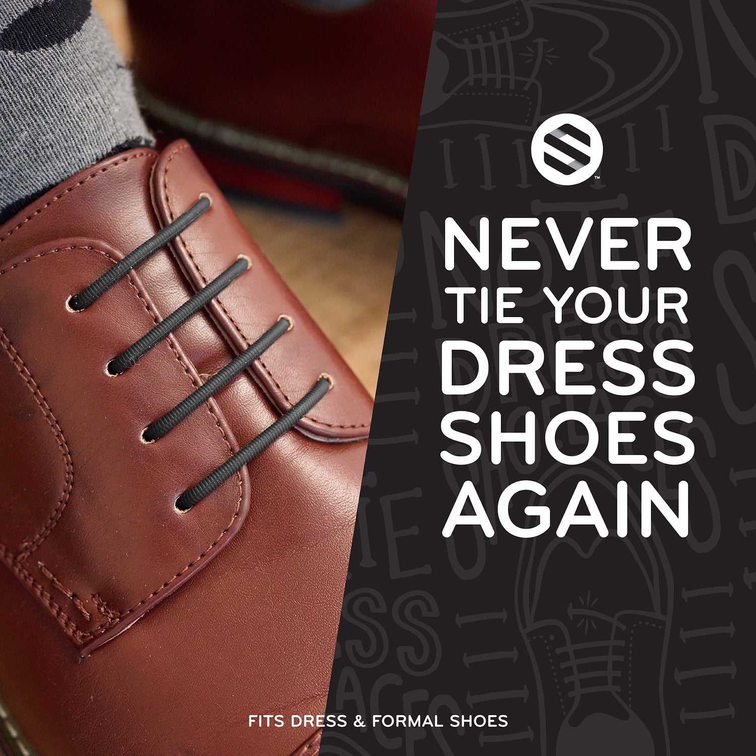 Black No Tie Elastic Silicone Dress Shoe Laces The Original Stretchlace Black No Tie Elastic Silicone Dress Shoe Laces The Original Stretchlace