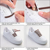 Brown Stretchy Tieless Silicone Elastic Shoelaces | 20 Straps