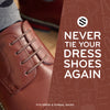 Brown No Tie Elastic Silicone Dress Shoe Laces