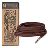 Brown Flat No-Tie Elastic Shoelaces
