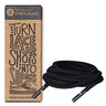 Black Round No-Tie Elastic Shoelaces