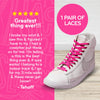Neon Pink Flat Elastic Stretch Shoe Laces